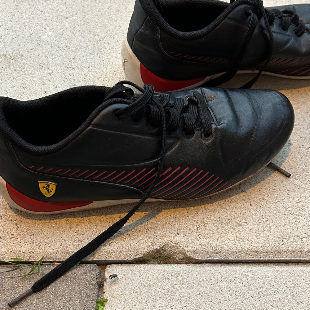 Ferrari Black and Red Puma Sneakers for Kids